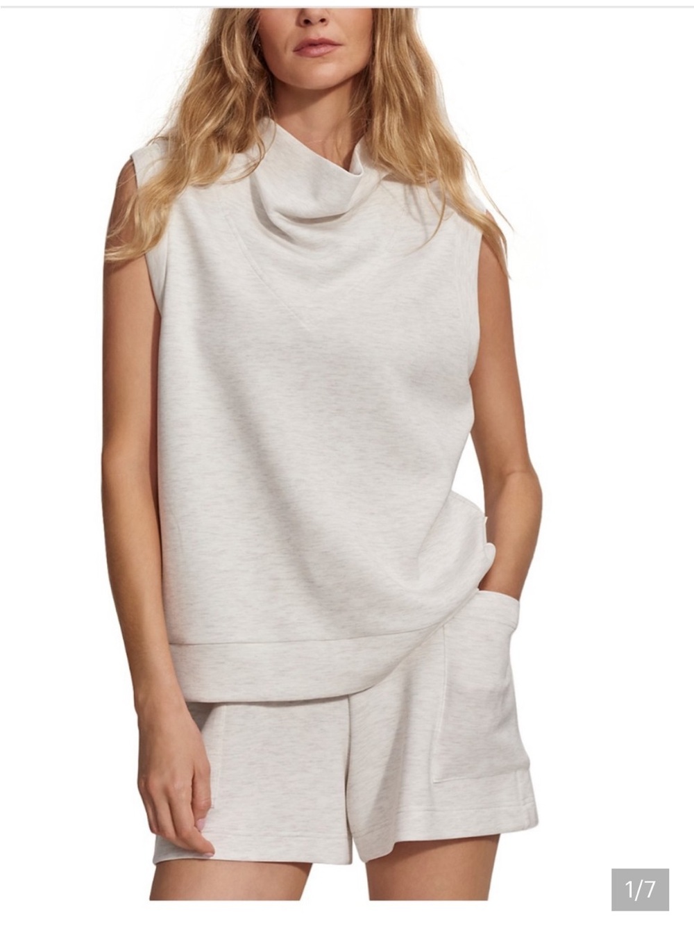 Varley Ellen Cowl Tank In Ivory Mark Size Small